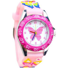 (Schmetterling 1-pink) Vspek Cartoon Watch for Girls Kids Digital Watch with Stopwatch for 3-10 Years Toddler Pink