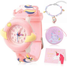 (Einhorn 5-rosa) Vspek Cartoon Watch for Girls Kids Digital Watch with Stopwatch for 3-10 Years Toddler Pink