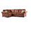 Furniture 786 Oakland Suede Leather 1c2 Corner Sofa Brown 2
