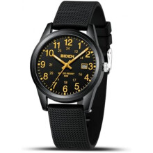 (08- Schwarz Gelb) Men's Watch Analog Quartz Wristwatch Waterproof Casual Business Dress Watch Classic Fashion Black