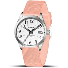 (R015-1-silber, Weiß, Rosa) Men's Watch Analog Quartz Wristwatch Waterproof Casual Business Dress Watch Classic Fashion Black