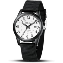 (02- Schwarz Weiß) Men's Watch Analog Quartz Wristwatch Waterproof Casual Business Dress Watch Classic Fashion Black