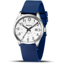 (10- Blau Silber Weiß) Men's Watch Analog Quartz Wristwatch Waterproof Casual Business Dress Watch Classic Fashion Black