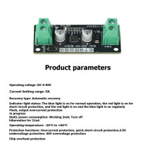 Electronic Fuse Module 5-60V 5A Overcurrent Short Circuit Protection Board Auto Recovery Resettable Protector