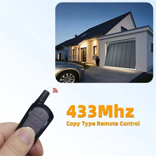 2PCS 433MHZ Wireless Remote Control Garage Door Remote Control Handle Cloning Duplicator Learning Code Transmitter 2