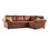 Furniture 786 Oakland Suede Leather 2c1 Corner Sofa Brown 2