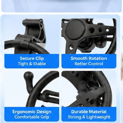 Universal Racing Steering Wheel Attachment for PS5 Controllers, Driving Simulator for Realistic Racing Gameplay, 1PC A 2
