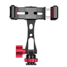 SP-09 Metal Phone Holder Clamp with Hot Shoe 360 Rotatable Tripod Adapter for DSLR Camera Monitor for IPhone15