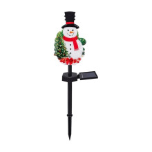 LED Snowman Solar Garden Light Outdoor Ground Stake Light Solar Powered Xmas Pathway Lights for Christmas Lawn Yard