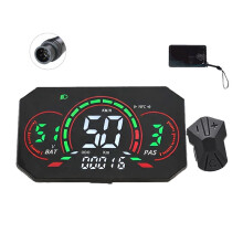 L6 E-Bike NFC LCD Display Meter 24V/36V/48V/60V/72V UART Speedometer Electric Scooter NFC LCD Color Animated Meter 6PIN