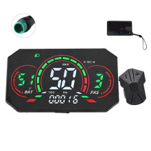 L6 E-Bike NFC LCD Display Meter 24V/36V/48V/60V/72V UART Speedometer Electric Scooter NFC LCD Color Animated Meter 5PIN