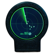 USB-C Deskradar, Live ADS-B Flight Tracker Gadget with Sonar Grid Screen with 3D Printed Case Aviation Desk Decor