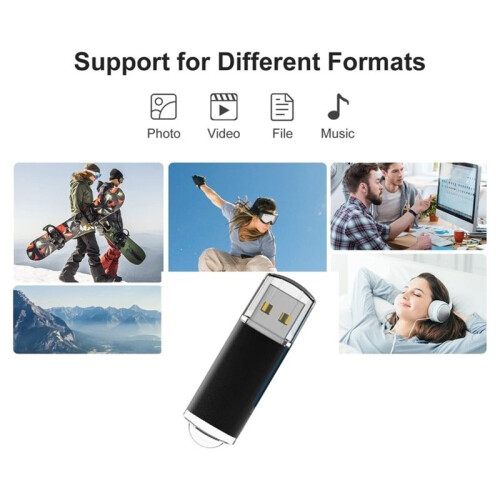 512MB USB Flash Drive, Thumb Drive with Cap Protection,Portable Memory Stick for Data Storage Backup Black 2