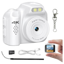 Keychain Camera 4K HD Video Recorder Digital Camera with 32GB Card 1.54" Screen, 6 Filters for Travel Vlog