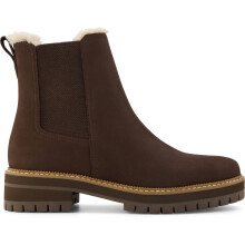 (, ) TOMS Bennet Leather Women's Chocolate Brown Heeled Chelsea Boots