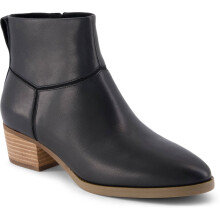 (, ) TOMS Elia Leather Women's Black Heeled Ankle Boots