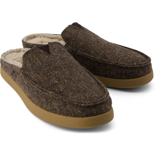 Toms (, ) TOMS Alonso Mule Textile Men's Chocolate Brown Slippers