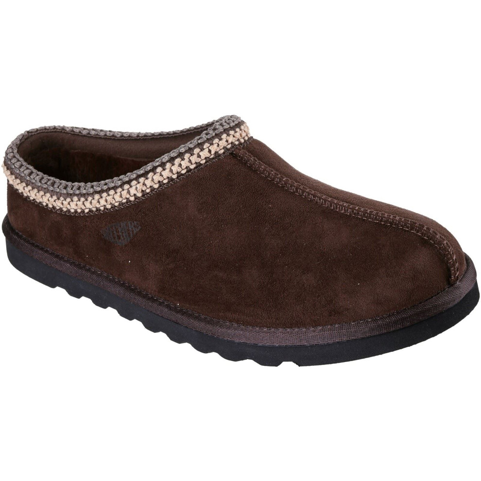 Skechers Men's Chocolate Renten Ulrich Slippers Colour: : Size 12 - Image 4