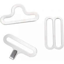 HORIALENCE Silver Tie Clips Set for Men Business with Hooks Slides 50 Sets Iron Rustproof for DIY Bow Ties Shirt Straps 20Pcs