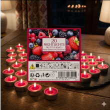 20 Scented Tealight Candles Mixed Berries 7H