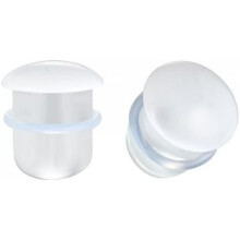 (Weiß, 12mm) BodyAce Glass Ear Gauges Set Single Flare Plugs O-Rings 8G-9/16 Green 14mm 2Pcs