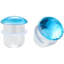 (Meeresblau, 14mm) BodyAce Glass Ear Gauges Set Single Flare Plugs O-Rings 8G-9/16 Green 14mm 2Pcs
