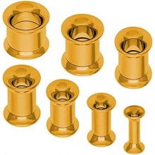 (Nur das Tunnelset) Soul-Cats Double Flared Tunnel Set 2-10mm 8 Pieces Ear Expander Black
