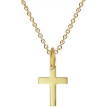 (40 cm) Trendor Kids Cross Pendant Necklace 333 Gold Plated Silver Chain Timeless Jewelry Gift