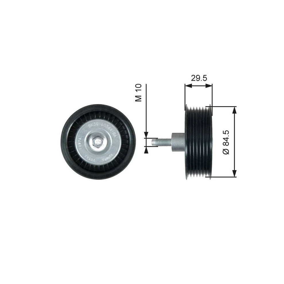 Aux Belt Idler Pulley fits FORD TRANSIT 2.2D 07 to 18 Guide Deflection Gates New - Image 25