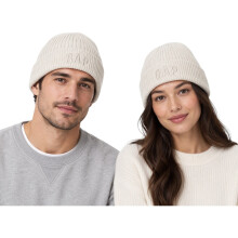 (Cream) GAP Hat Adult Logo Beanie Winter Warm Unisex Caps