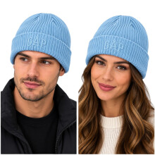 (Sky Blue) GAP Hat Adult Logo Beanie Winter Warm Unisex Caps