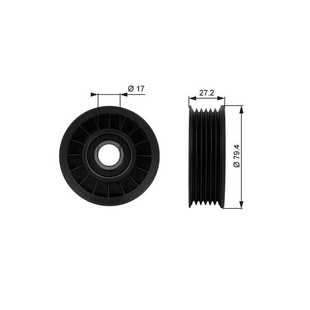 V-Ribbed Belt Deflection/Guide Pulley Fits Buick Cadillac GATES T38009 - Image 29