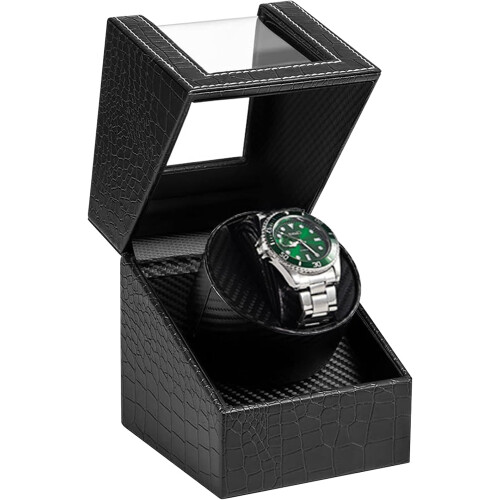 Premium Watch Winder Box with Silent Rotation