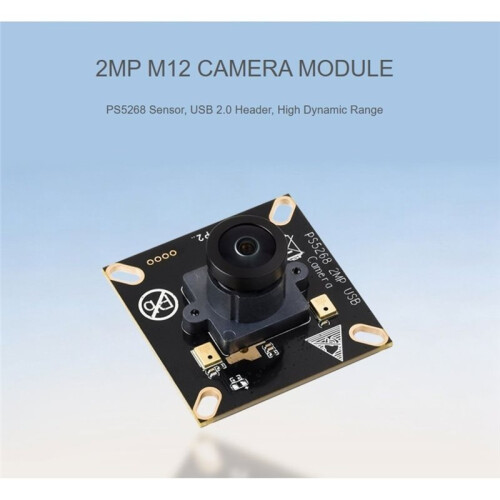 PS5268 2MP Camera Module Type B, USB 2.0 Header, High Dynamic Range, Rolling Shutter, Onboard Dual Microphones