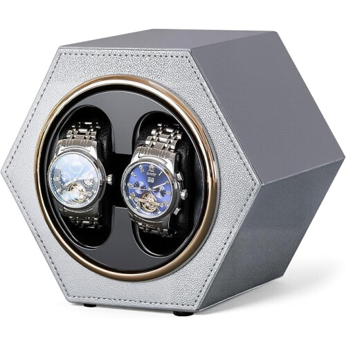 Elegant Automatic Dual Watch Winder Case 2