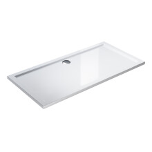 (1700x700mm) ELEGANT White Corner Or Side Shower Tray With Waste Outlet