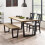 Hilton Dining Bench Black and Oak color 6