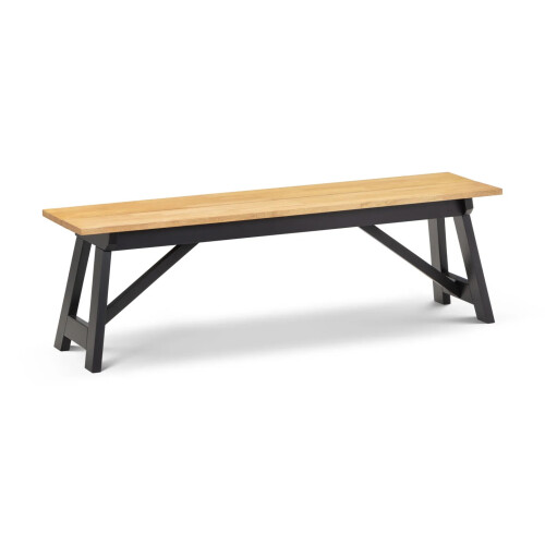 Hockley Bench Black/Oak 2