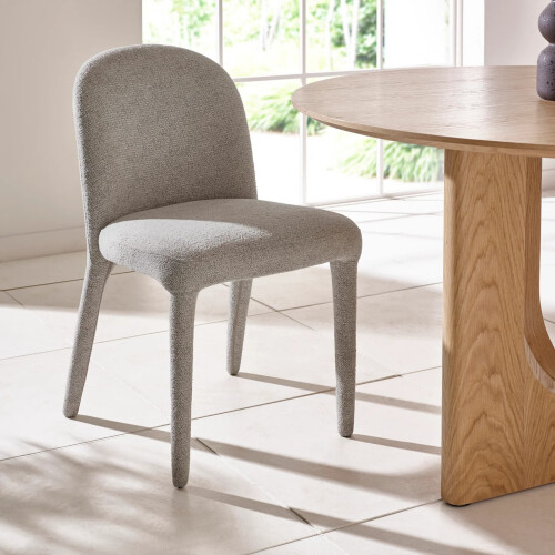 Set of 2 Holly Grey Chenille Dining Chairs