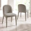 Set of 2 Holly Grey Chenille Dining Chairs 2