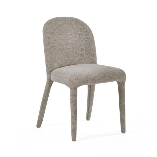 Set of 2 Holly Grey Chenille Dining Chairs 2
