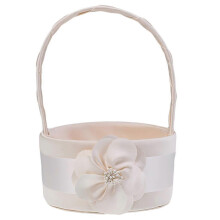 Panier rond de luxe pour demoiselle d'honneur, cadeau élégant pour une cérémonie de mariage ou une fête.