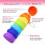 Rainbow 500ml Collapsible Silicone Water Bottle Foldable Portable Travel Bottle 2