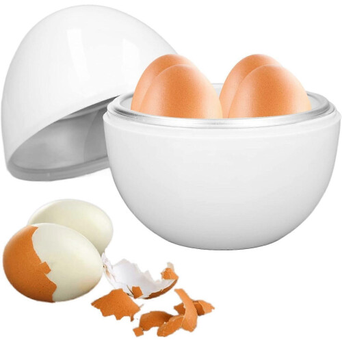 Egg Shape Microwave Egg Boiler 4 Eggs Capacity Fast Cooker for Home Kitchen 1