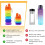 Rainbow 500ml Collapsible Silicone Water Bottle Foldable Portable Travel Bottle 3
