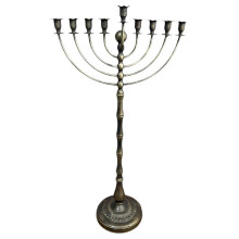 Elegant 9-Branch Hanukkah Menorah Candle Holder for Birthday Wedding Banquet Living Room