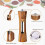 Wooden Manual Salt and Pepper Mill Set with Adjustable Ceramic Grinder 3
