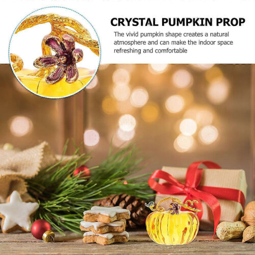 Handcrafted Glass Pumpkin Delicate Crafts Decor Fall Decoration For Thanksgiving 2