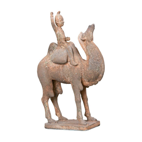 Exquisite rustikale Keramikfigur eines Reiters, simuliertes Fundstück, Bücherregaldekor Typ 3 1