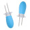 2pk Stainless Steel Corn Cob Skewers BBQ Corn Picks Holder Blue 4